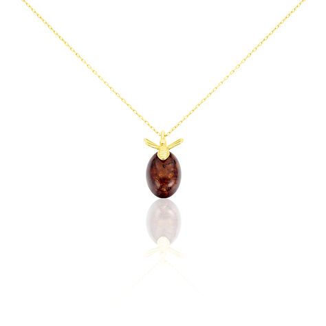 Collier Argent Doré Lyla Ambre - Colliers avec pierres Femme | Marc Orian