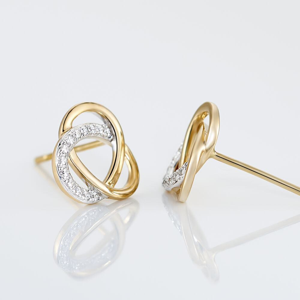 Boucles D'oreilles Puces Dorila Or Jaune Oxyde De Zirconium - Puces Femme | Marc Orian