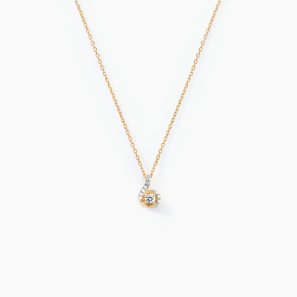 Collier Vrille Accompagnee Or Jaune Diamant - Colliers solitaires Femme | Marc Orian