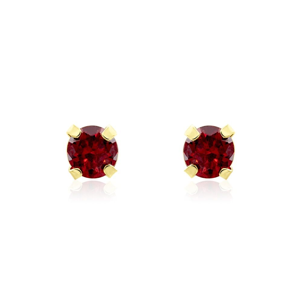 Boucles D'oreilles Puces Or Jaune Oxyde De Zirconium - Puces Femme | Marc Orian