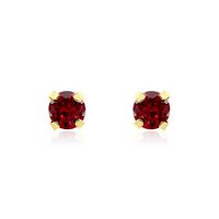 Boucles D'oreilles Puces Or Jaune Oxyde De Zirconium