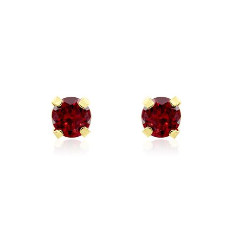 Boucles D'oreilles Puces Or Jaune Oxyde De Zirconium - Puces Femme | Marc Orian