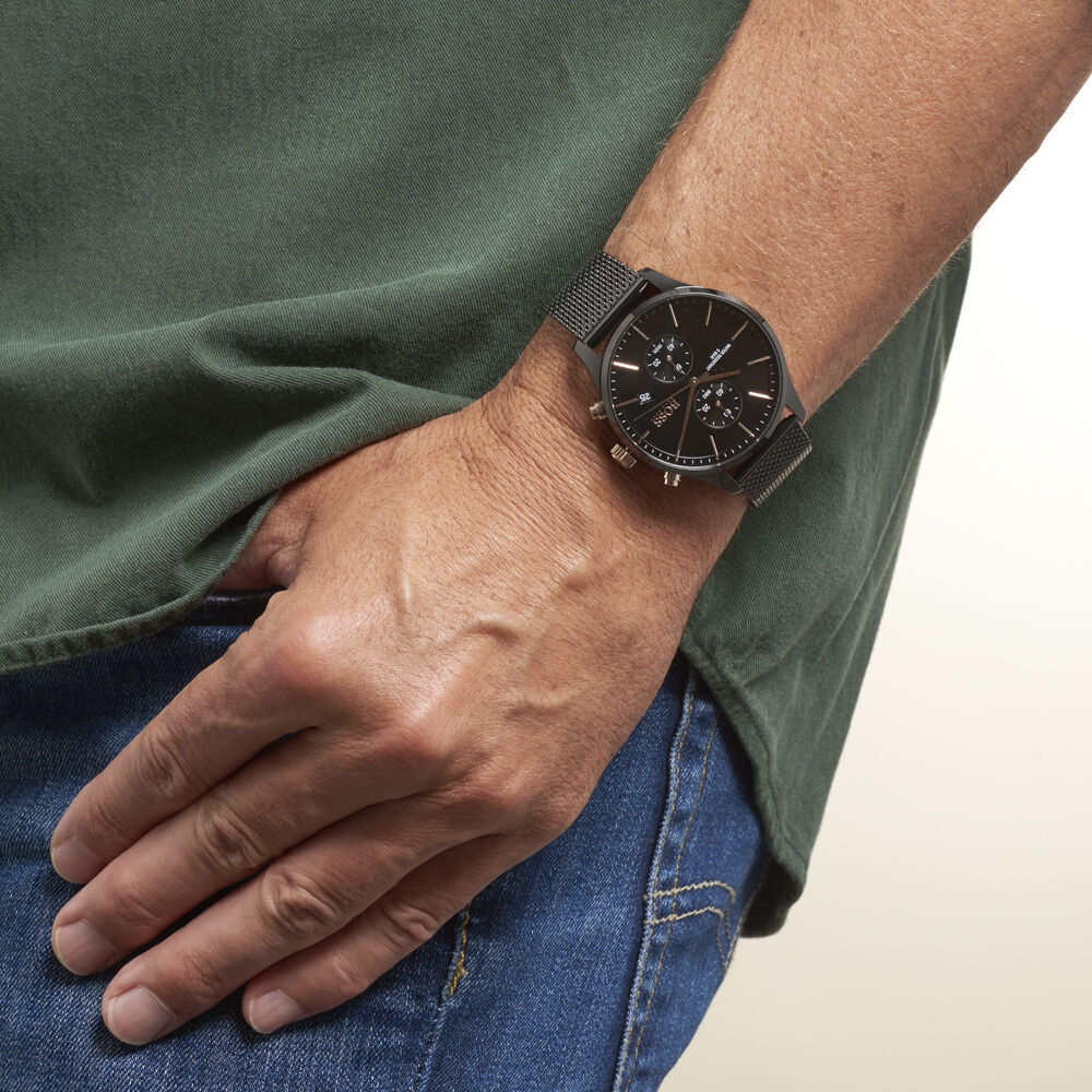 Montre boss sales noir homme