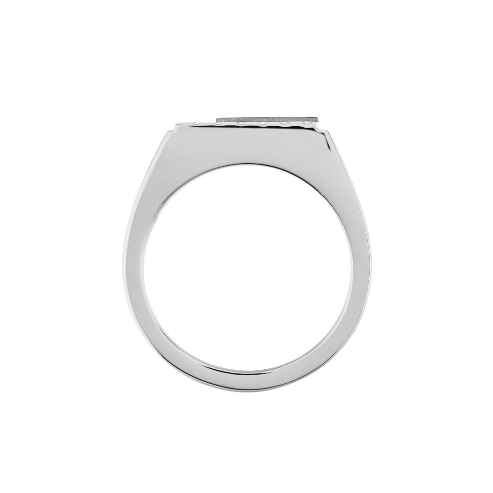 Chevalière Phebus Him Acier Blanc Diamant - Chevalières Homme | Marc Orian