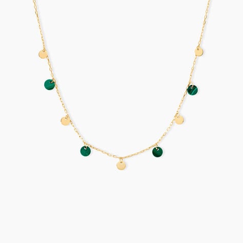Collier Epurea Or Jaune Malachite - Colliers avec pierres Femme | Marc Orian