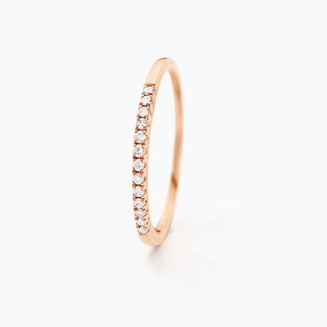 Alliance Pristina Or Rose Diamant - Alliances avec pierres Femme | Marc Orian