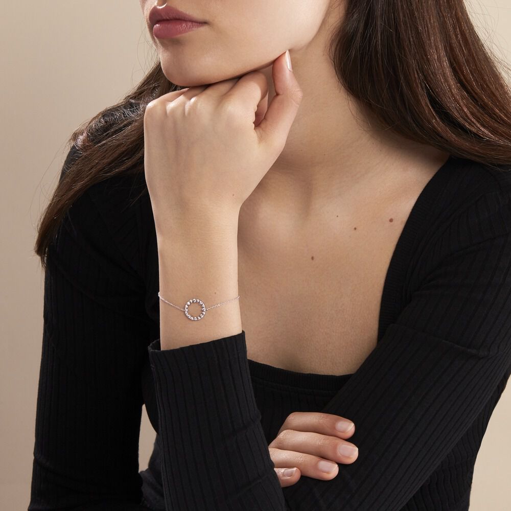 Bracelet Argent Valero Oxydes De Zirconium - Bracelets chaînes Femme | Marc Orian
