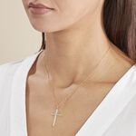 Pendentif Casey Croix Or Bicolore - Pendentifs Famille | Marc Orian
