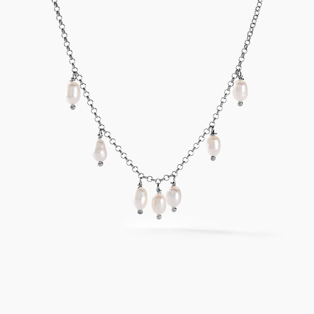 Collier Didem Argent Blanc Perle De Culture - Colliers avec pierres Femme | Marc Orian