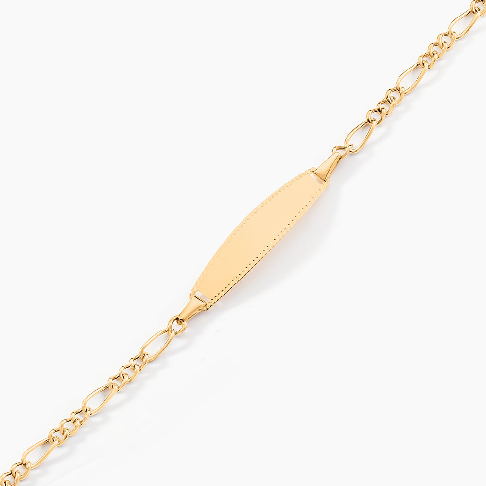 Bracelet Identit&eacute; Bartolomee Maille Alternee 1/3 Or Jaune - Gourmettes Enfant | Marc Orian