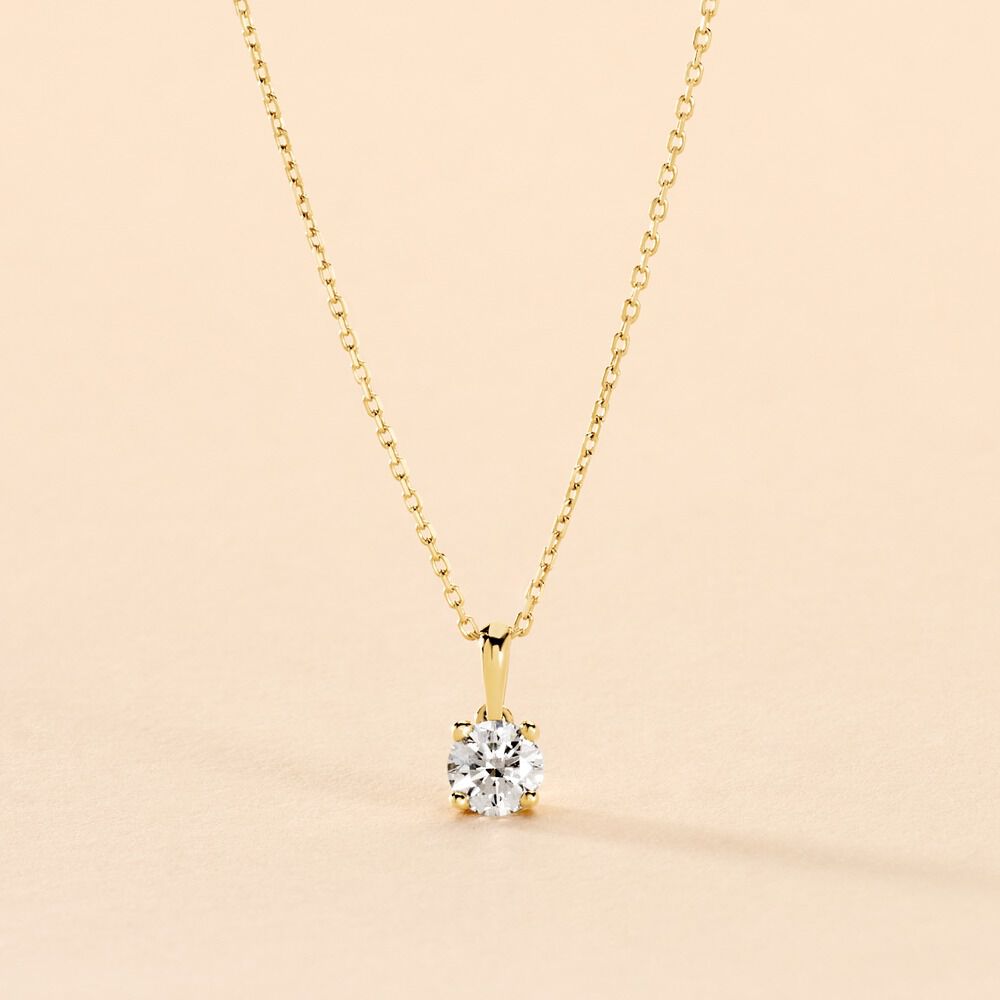 Collier Aphrodite Or Jaune Diamant Synthetique - Colliers avec pierres Femme | Marc Orian