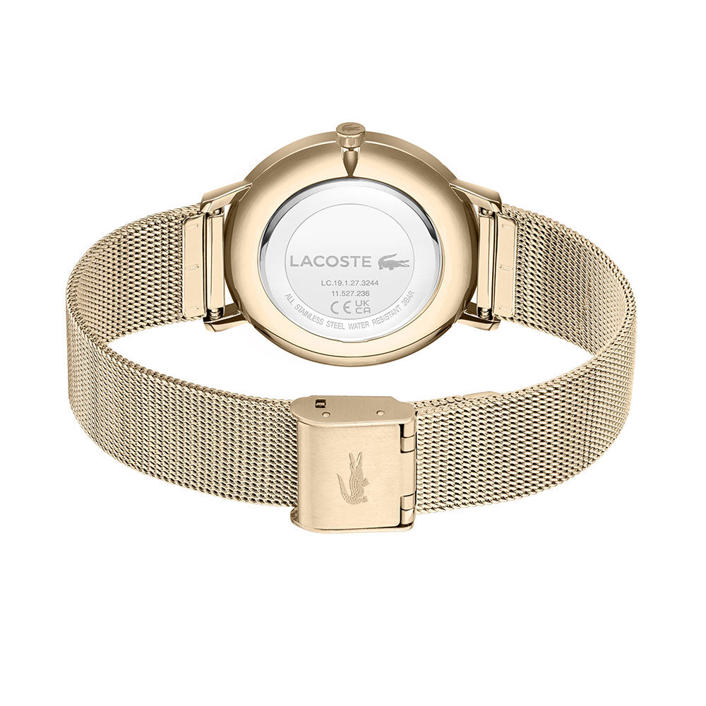 Montre Lacoste Crocorigin Bicolore Dor&eacute; / Rose - Montres classiques Femme | Marc Orian