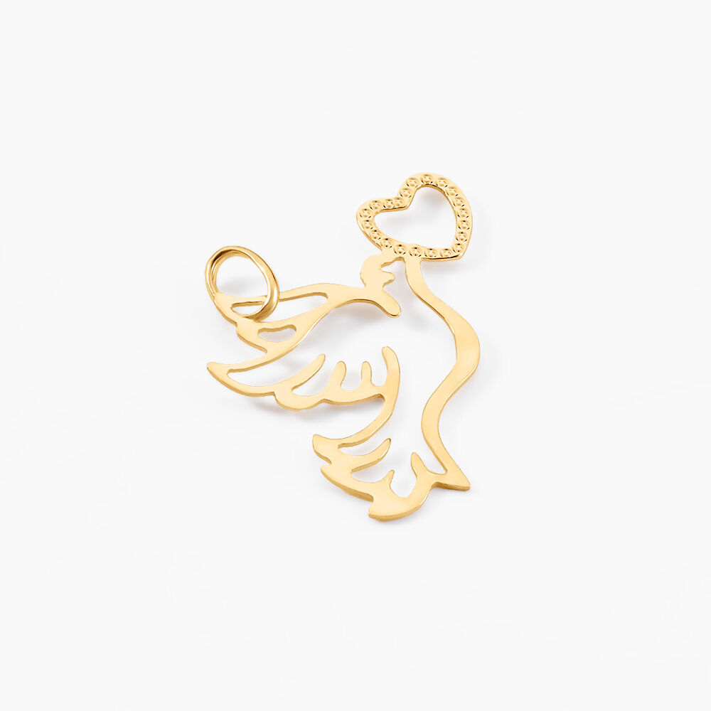 Pendentif Guecha Colombe Et Coeur Or Jaune - Pendentifs Femme | Marc Orian