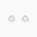 Boucles D'oreilles Puces Gorka Argent Blanc Oxyde De Zirconium - Puces Femme | Marc Orian