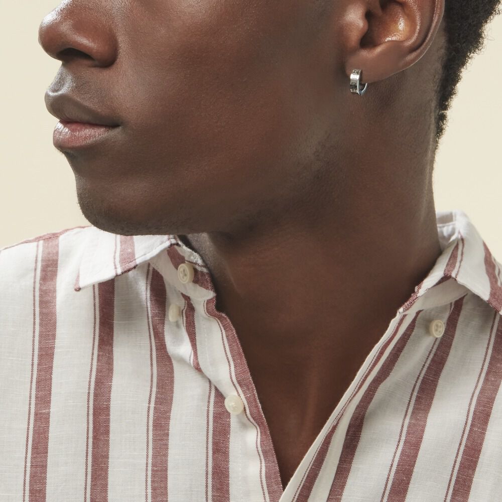 Créole Unitaire Helgo Acier Bicolore - Piercings d'oreilles Homme | Marc Orian