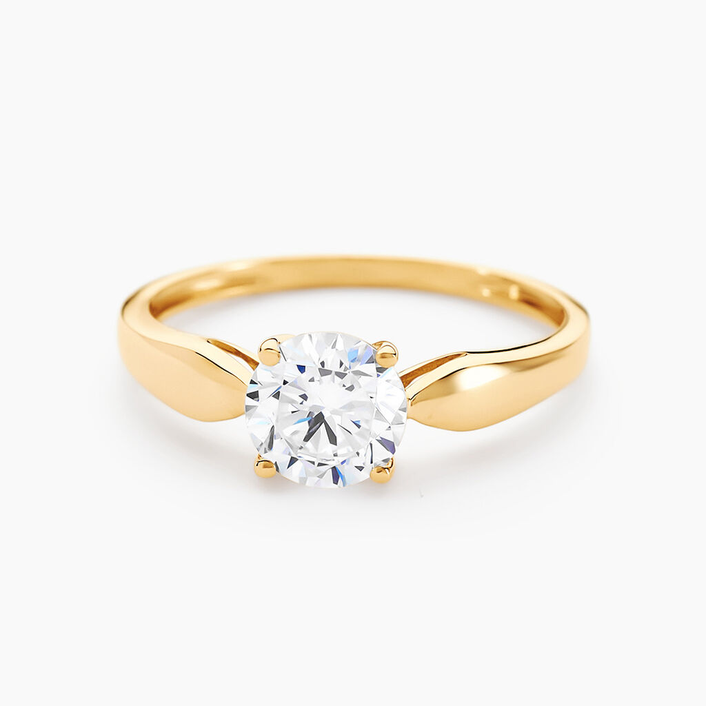 Bague Solitaire Illyana Or Jaune Oxyde De Zirconium - Solitaires Femme | Marc Orian