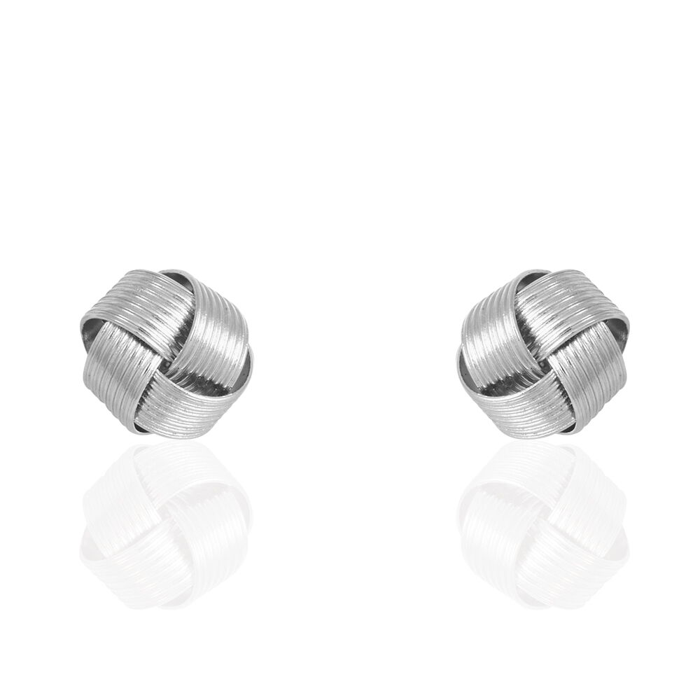 Boucles D'oreilles Puces Albanne Argent Blanc - Puces Femme | Marc Orian