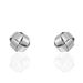 Boucles D'oreilles Puces Albanne Argent Blanc - Puces Femme | Marc Orian