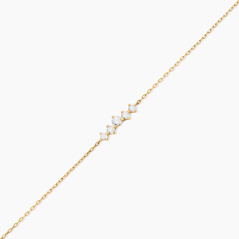 Bracelet Dipak Or Jaune Oxyde De Zirconium - Bracelets cha&icirc;nes Femme | Marc Orian