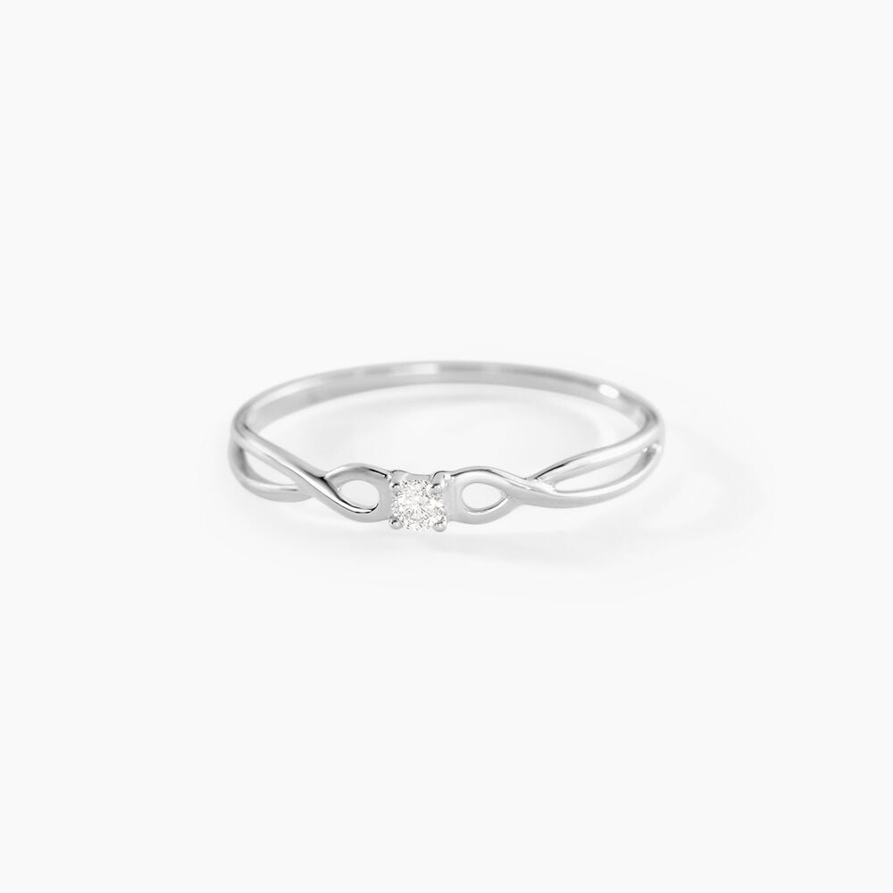 Bague Stelonie Or Blanc Diamant - Solitaires Femme | Marc Orian