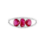 Bague Madeline Or Blanc Rubis Diamant - Bagues vintage Femme | Marc Orian