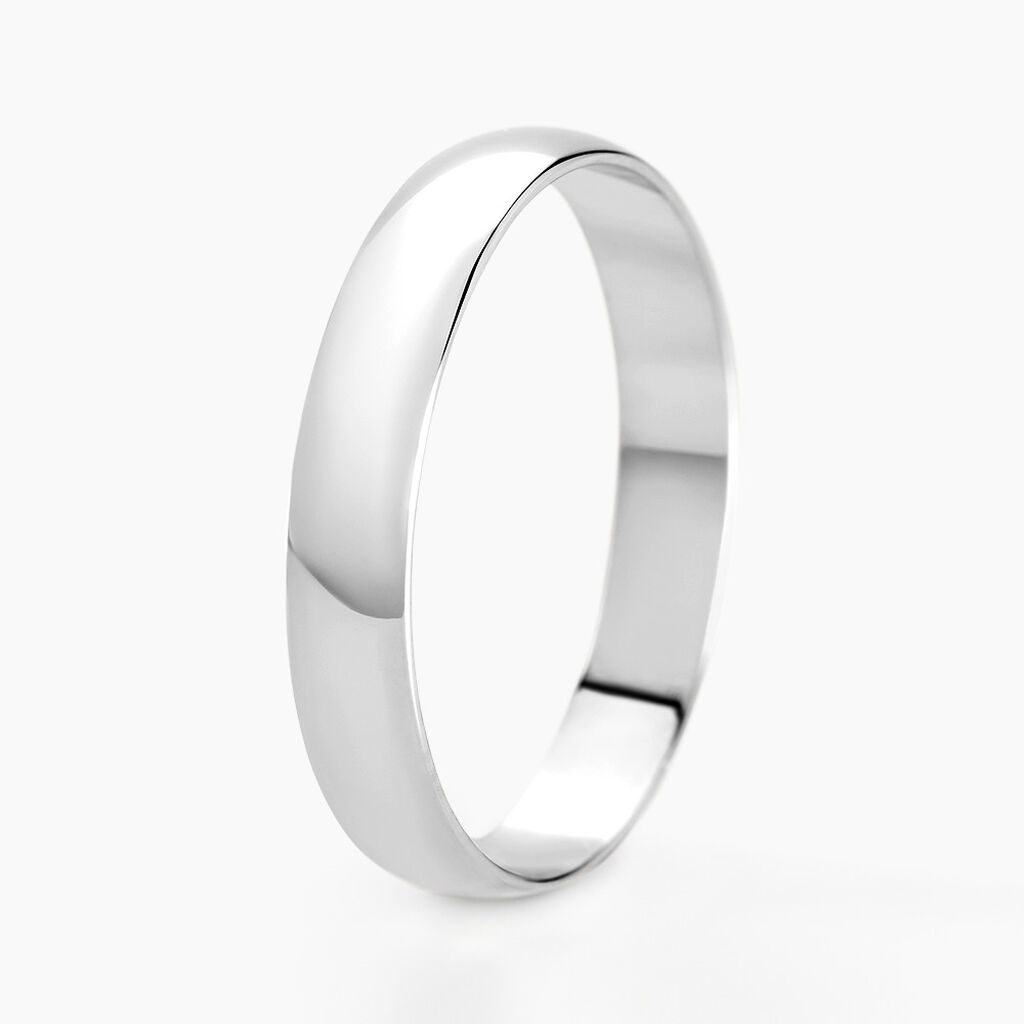 Alliance Meredithe Demi Jonc Classique Or Blanc - Alliances duo Famille | Marc Orian