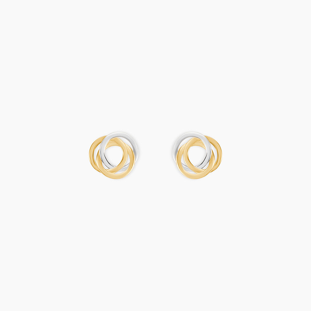 Boucles D'oreilles Puces Edmee Cercle Or Bicolore - Puces Femme | Marc Orian