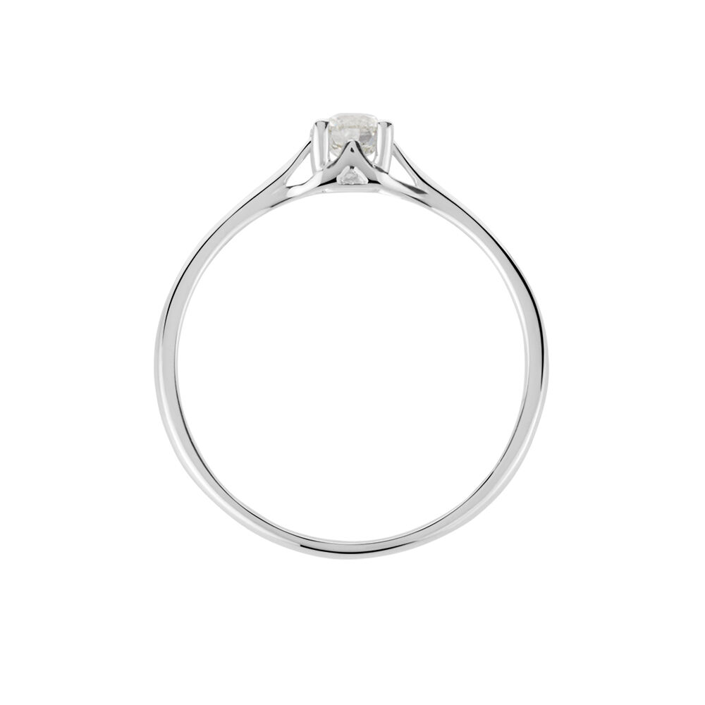 Bague Solitaire Or Blanc Solenia Diamant - Parures de mariage Femme | Marc Orian