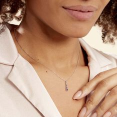 Collier Josephine Or Blanc Saphir Et Diamant - Colliers Femme | Marc Orian
