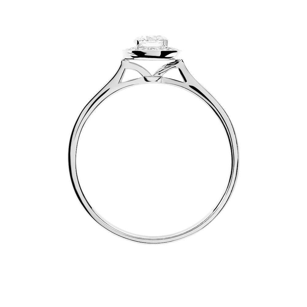 Bague Albane Or Blanc Diamant - Solitaires Femme | Marc Orian