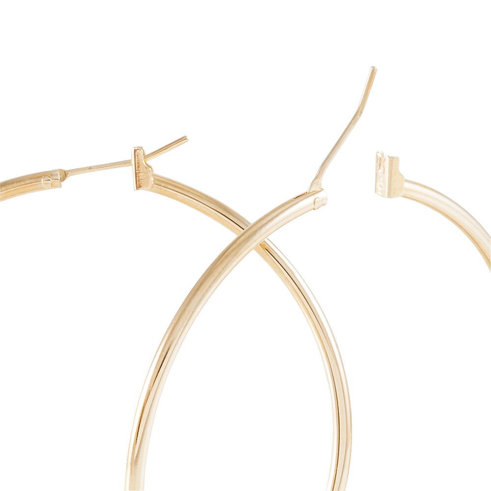 Cr&eacute;oles Ada Lisse Plaqu&eacute; Or Jaune - Cr&eacute;oles Femme | Marc Orian