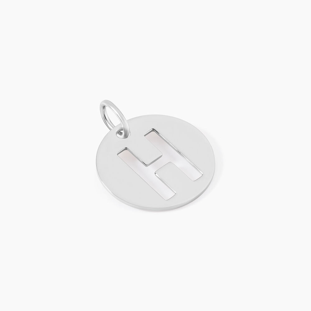 Pendentif Elio H Argent Blanc - Bijoux fantaisie Famille | Marc Orian