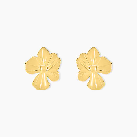 Boucles D'oreilles Puces Rahima Acier Jaune - Puces Femme | Marc Orian