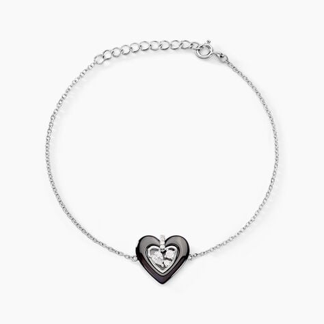 Bracelet Clarah Argent Blanc Céramique Oxyde De Zirconium - Bracelets chaînes Femme | Marc Orian
