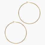 Cr&eacute;oles Ada Lisse Plaqu&eacute; Or Jaune - Grosses cr&eacute;oles Femme | Marc Orian