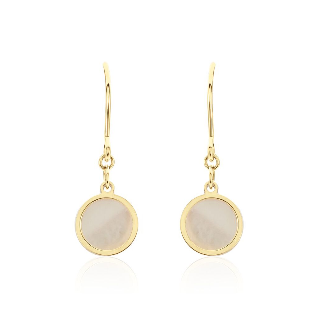 Boucles D'oreilles Pendantes Naïade Or Jaune Nacre - Boucles d'oreilles Pendantes Femme | Marc Orian