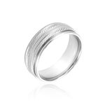 Bague Acier Blanc Jesper - Bijoux fantaisie Homme | Marc Orian