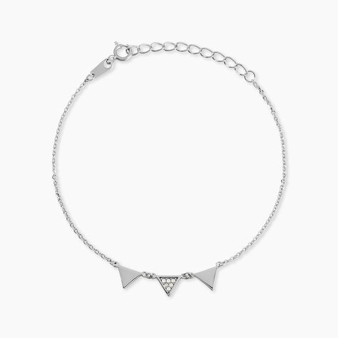 Bracelet Bartoumieu Argent Blanc Oxyde De Zirconium - Bracelets fantaisie Femme | Marc Orian
