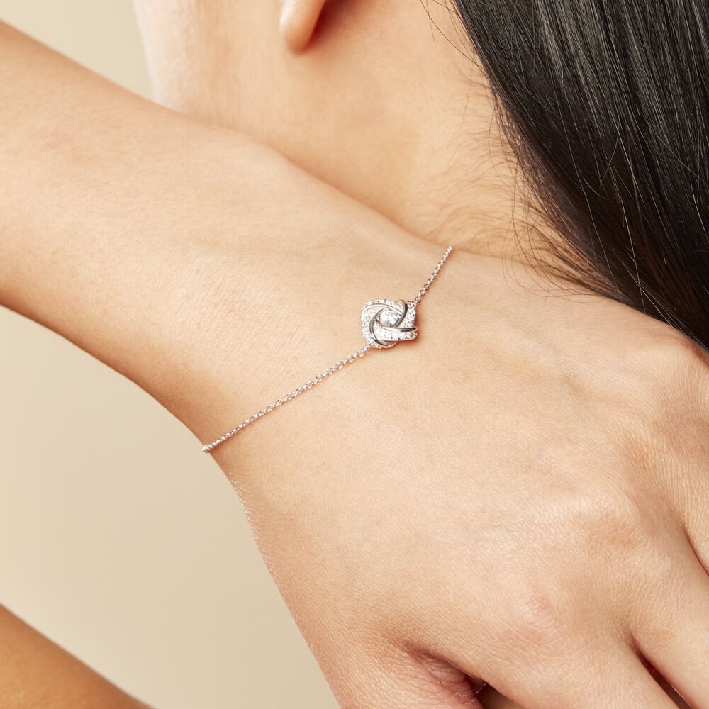 Bracelet Anasthase Argent Blanc Oxyde De Zirconium - Bracelets chaînes Femme | Marc Orian