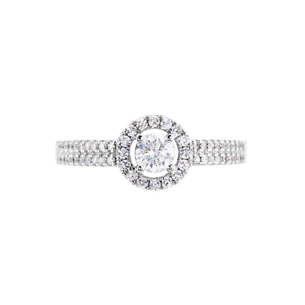 Bague Or Blanc Natanaele Diamants - Solitaires Femme | Marc Orian