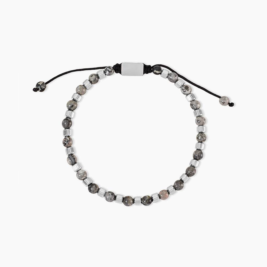 Bracelet Lisandro Acier Argent&eacute; - Bracelets cordons Homme | Marc Orian
