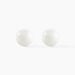 Boucles D'oreilles Puces Orbe Argent Blanc Céramique - Puces Femme | Marc Orian