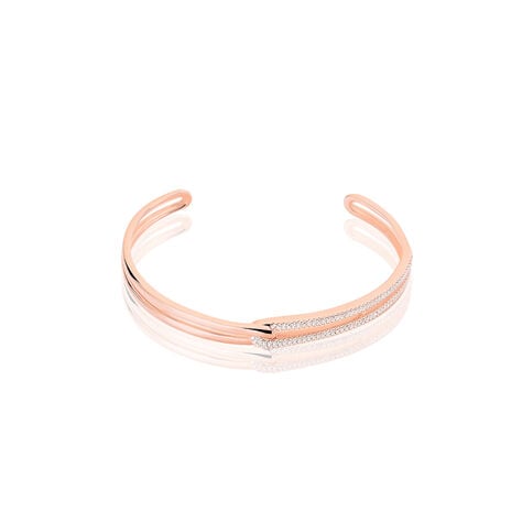 Bracelet Jonc Jessie Argent Rose Oxyde De Zirconium - Bracelets joncs Femme | Marc Orian