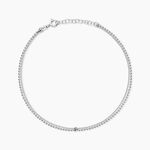 Cha&icirc;ne De Cheville Argent Blanc Steffert Oxydes De Zirconium - Chaines de cheville Femme | Marc Orian