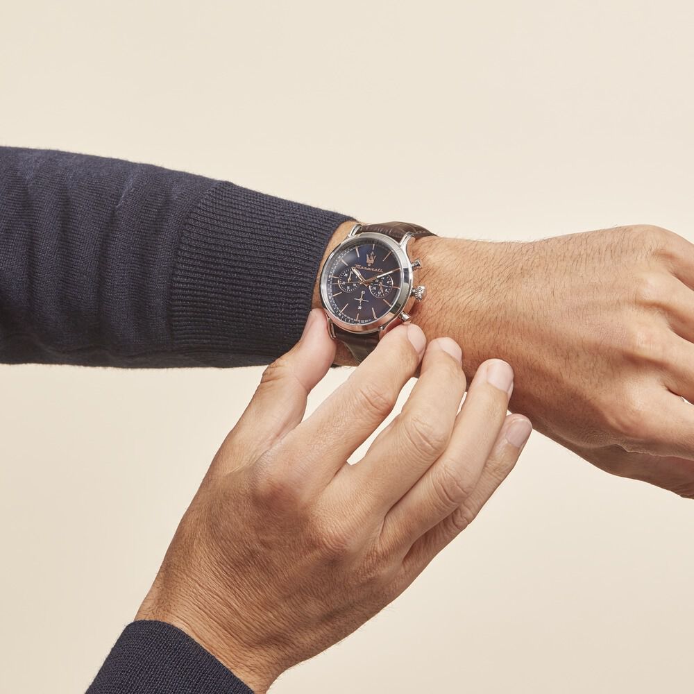 Montre Maserati Epoca Bleu - Montres classiques Homme | Marc Orian