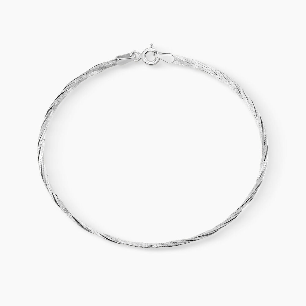 Bracelet Jasmin Tresse Or Blanc - Bracelets Tressés Femme | Marc Orian