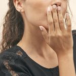 Boucles D'oreilles Puces Urania Or Blanc Diamant - Puces Femme | Marc Orian