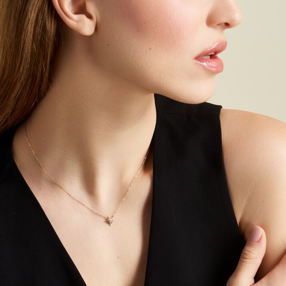 Collier Alastar Or Jaune Oxyde De Zirconium - Colliers avec pierres Femme | Marc Orian