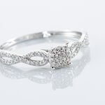 Bague Roseline Or Blanc Diamant - Parures de mariage Femme | Marc Orian