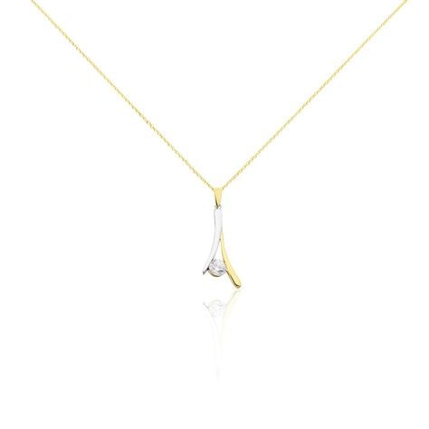 Collier Formev Or Bicolore Oxyde De Zirconium - Colliers avec pierres Femme | Marc Orian